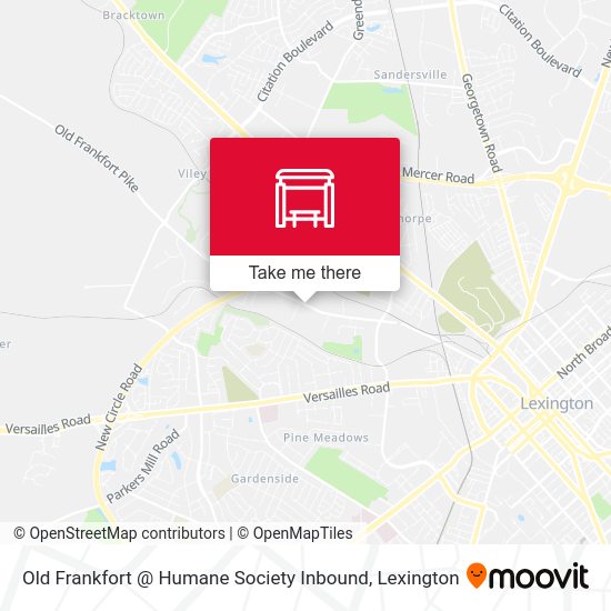 Old Frankfort @ Humane Society Inbound map