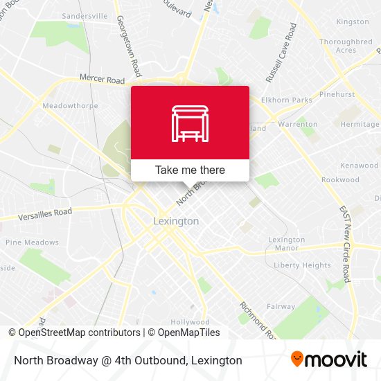 North Broadway @ 4th Outbound map