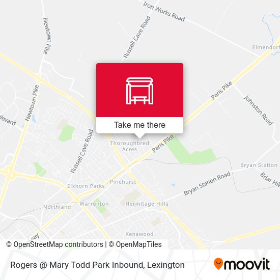 Rogers @ Mary Todd Park Inbound map