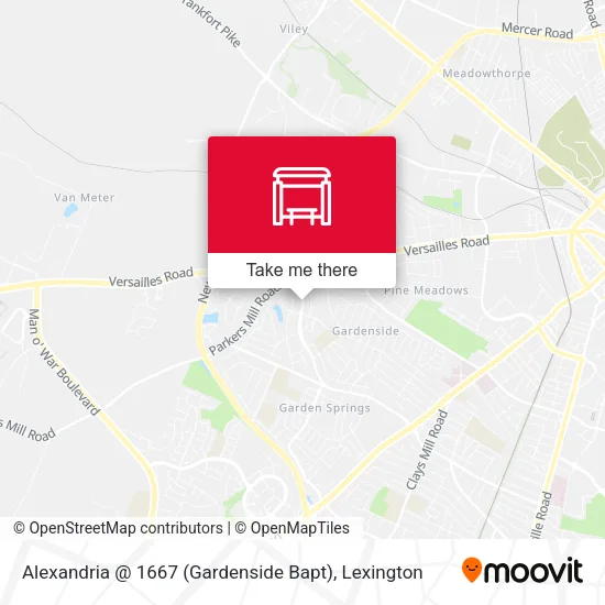 Mapa de Alexandria @ 1667 (Gardenside Bapt)