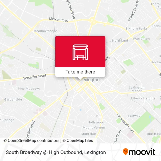Mapa de South Broadway @ High Outbound