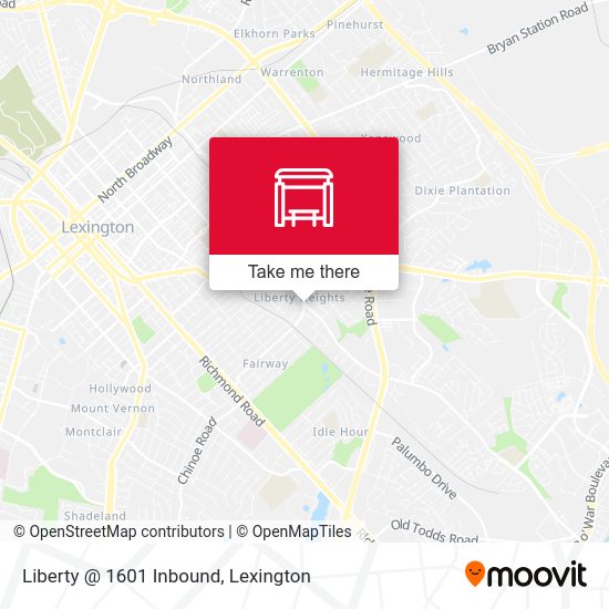 Liberty @ 1601 Inbound map