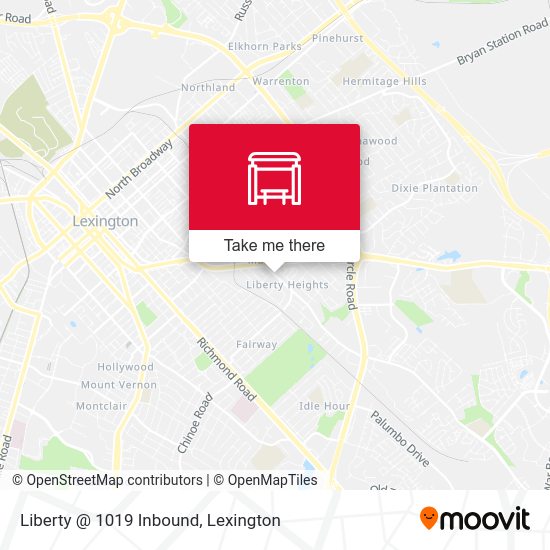 Liberty @ 1019 Inbound map