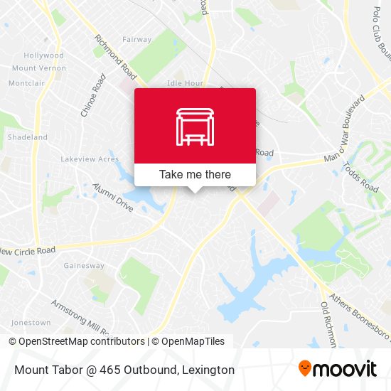 Mount Tabor @ 465 Outbound map