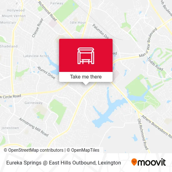 Mapa de Eureka Springs @ East Hills Outbound