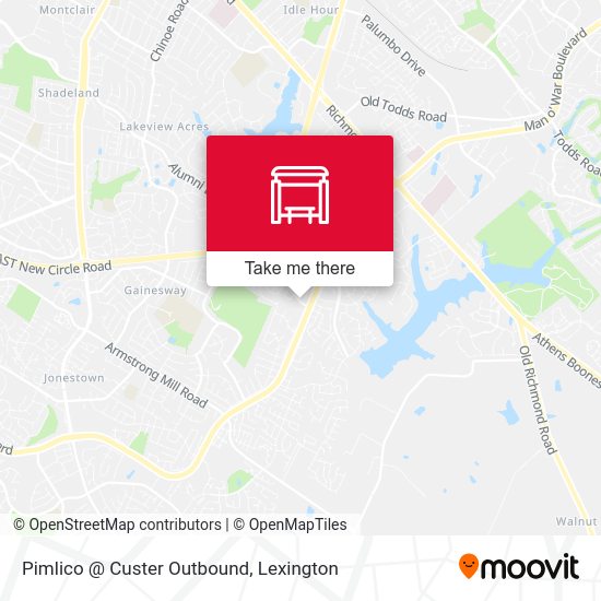 Pimlico @ Custer Outbound map