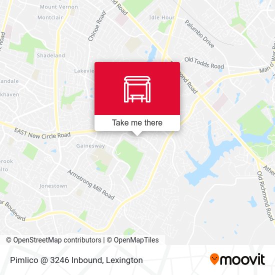 Pimlico @ 3246 Inbound map