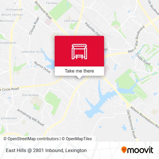 East Hills @ 2801 Inbound map