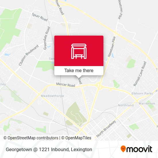 Georgetown @ 1221 Inbound map