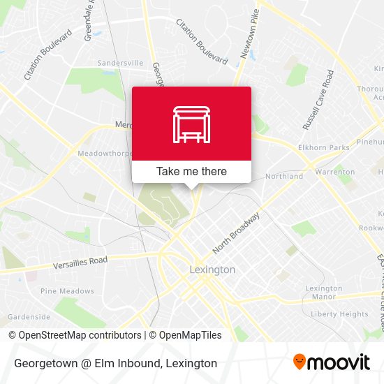Georgetown @ Elm Inbound map
