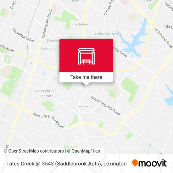 Mapa de Tates Creek @ 3543 (Saddlebrook Apts)
