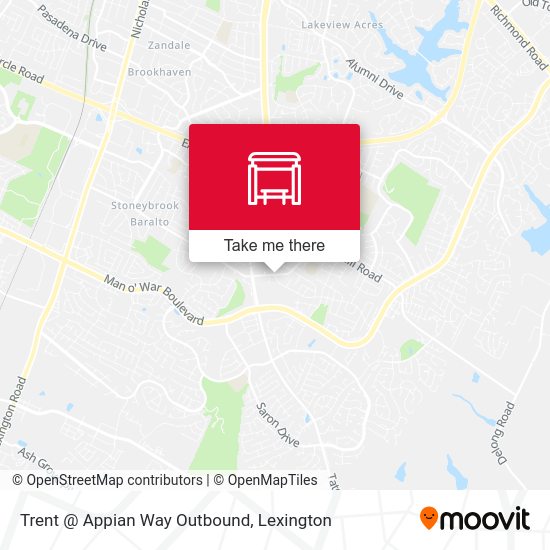 Trent @ Appian Way Outbound map