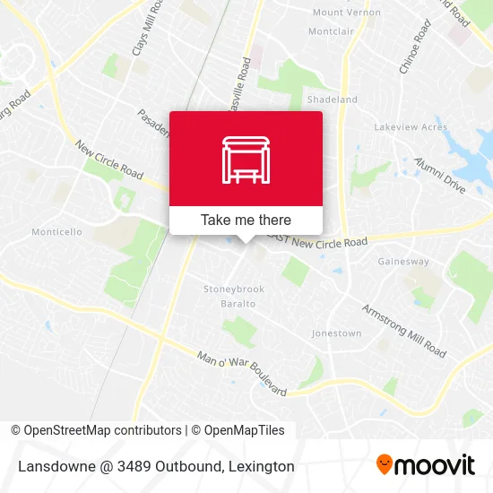 Lansdowne @ 3489 Outbound map
