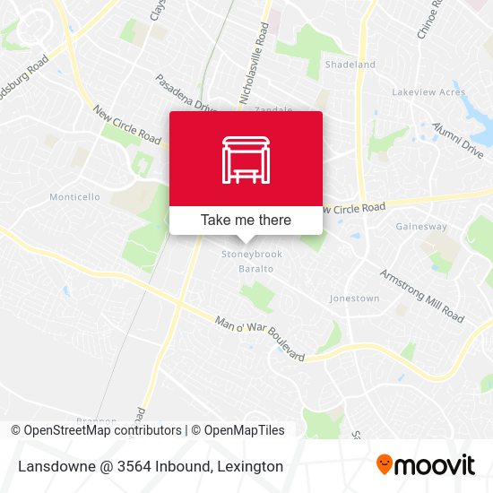Lansdowne @ 3564 Inbound map