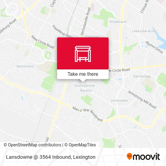 Mapa de Lansdowne @ 3564 Inbound