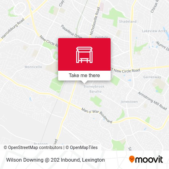 Wilson Downing @ 202 Inbound map