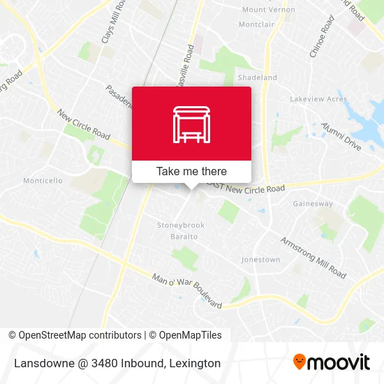 Mapa de Lansdowne @ 3480 Inbound