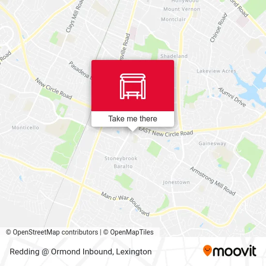 Mapa de Redding @ Ormond Inbound