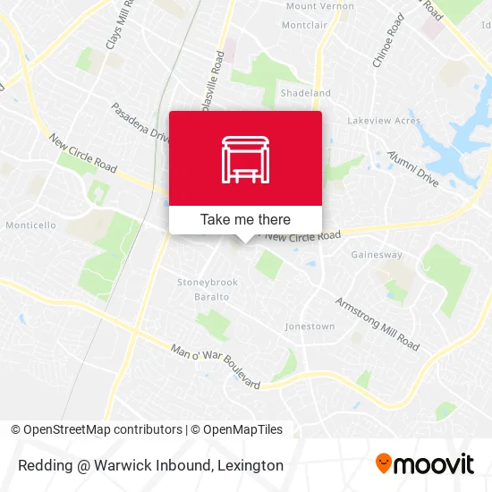 Mapa de Redding @ Warwick Inbound