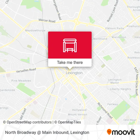 Mapa de North Broadway @ Main Inbound