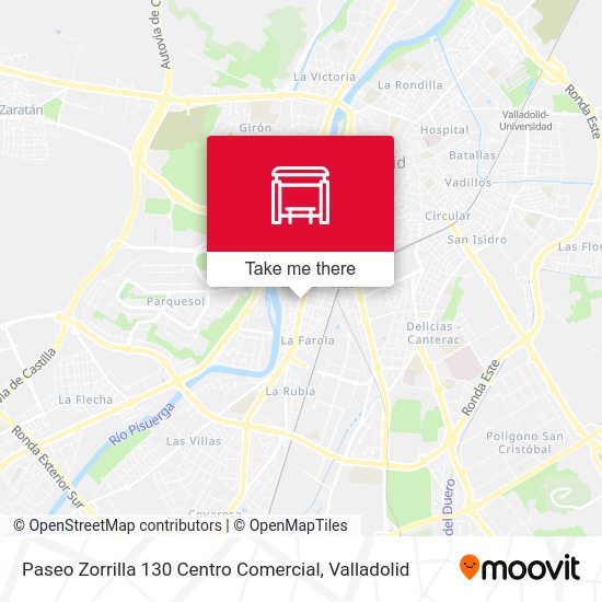 Paseo Zorrilla 130 Centro Comercial map