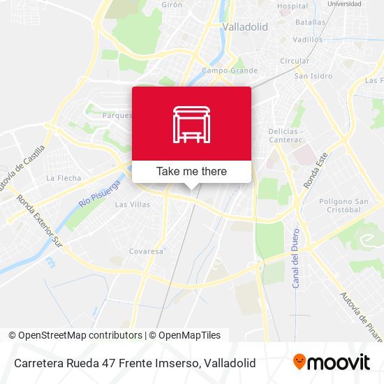 Carretera Rueda 47 Frente Imserso map