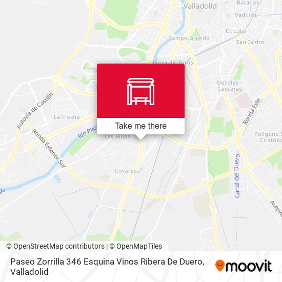 Paseo Zorrilla 346 Esquina Vinos Ribera De Duero map
