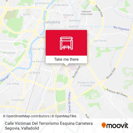 Calle Víctimas Del Terrorismo Esquina Carretera Segovia map