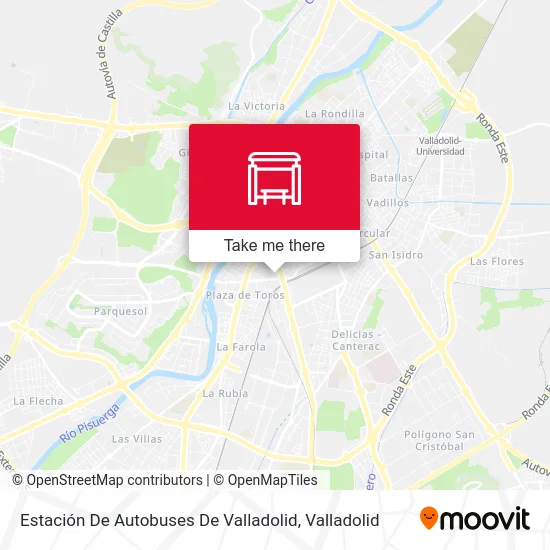Estación De Autobuses De Valladolid map