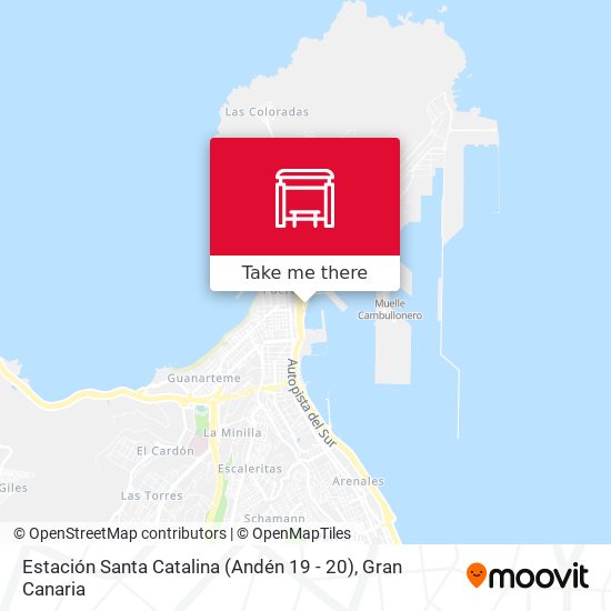 mapa Estación Santa Catalina (Andén 19 - 20)