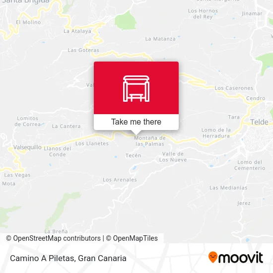Camino A Piletas map