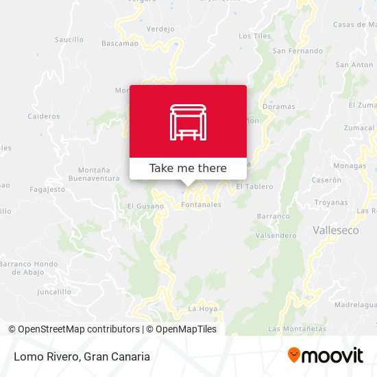 Lomo Rivero map