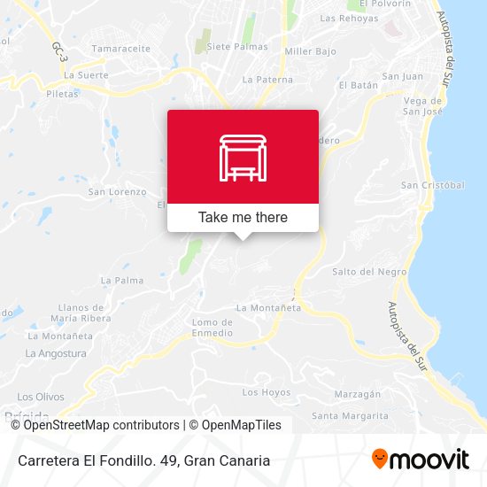 Carretera El Fondillo. 49 map