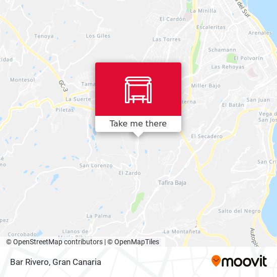 Bar Rivero map