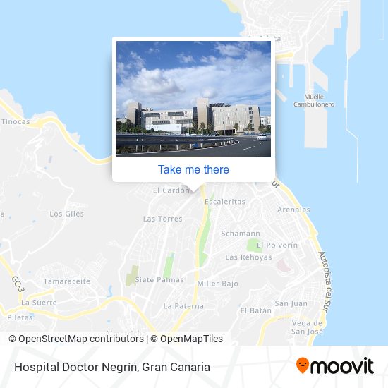 mapa Hospital Doctor Negrín