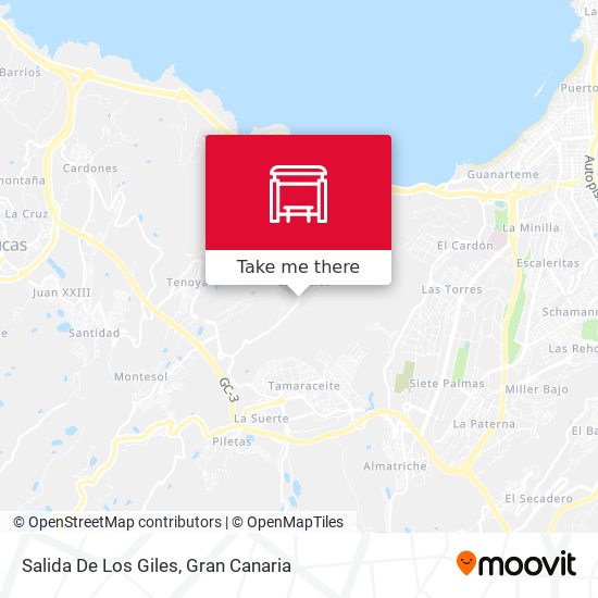 Salida De Los Giles map