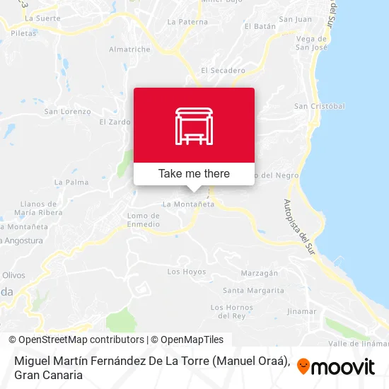 Miguel Martín Fernández De La Torre (Manuel Oraá) map