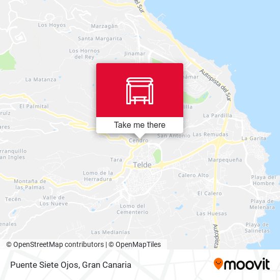 Puente Siete Ojos map