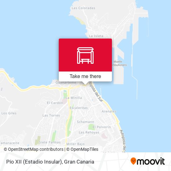 Pío XII (Estadio Insular) map