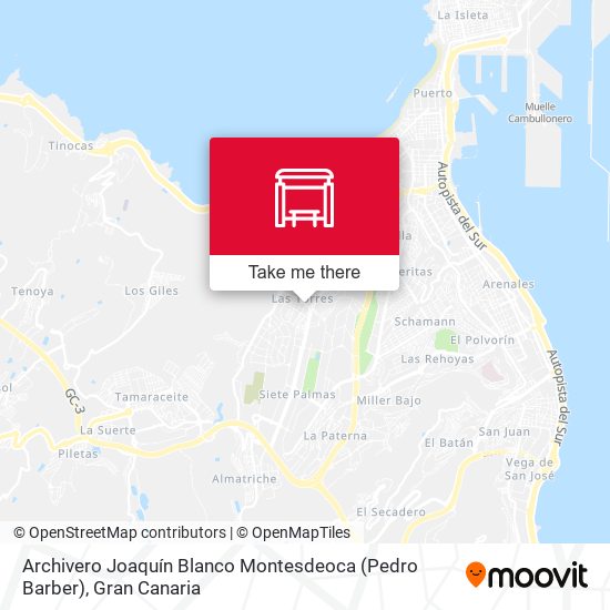 Archivero Joaquín Blanco Montesdeoca (Pedro Barber) map