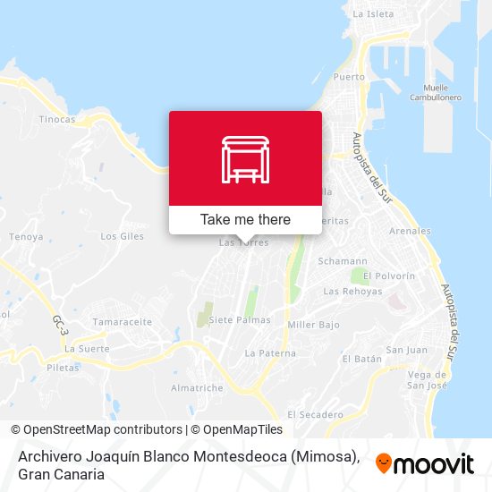 Archivero Joaquín Blanco Montesdeoca (Mimosa) map