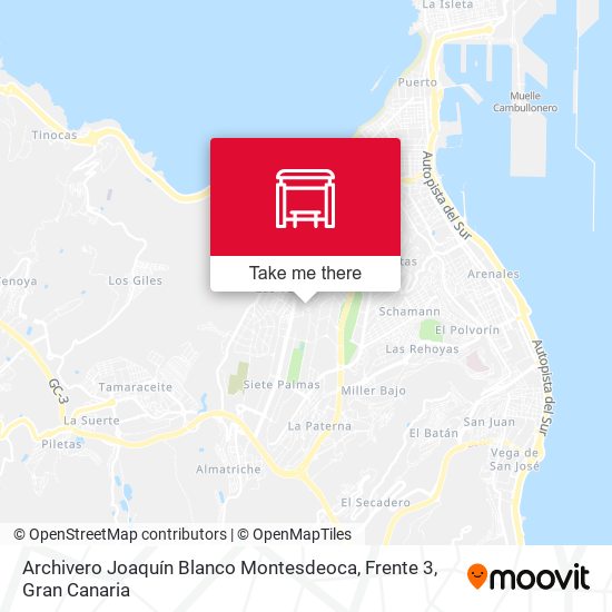 Archivero Joaquín Blanco Montesdeoca, Frente 3 map