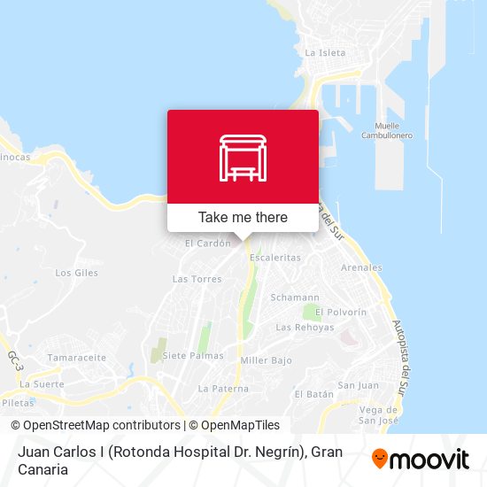 mapa Juan Carlos I (Rotonda Hospital Dr. Negrín)