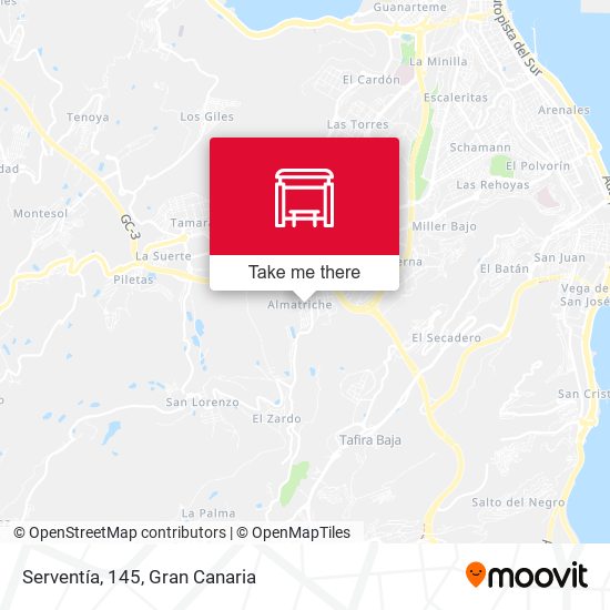 Serventía, 145 map