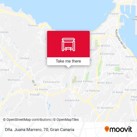 Dña. Juana Marrero, 70 map