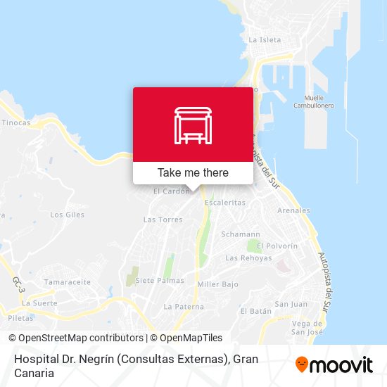 Hospital Dr. Negrín (Consultas Externas) map