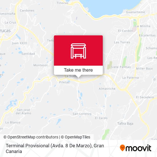 mapa Terminal Provisional (Avda. 8 De Marzo)