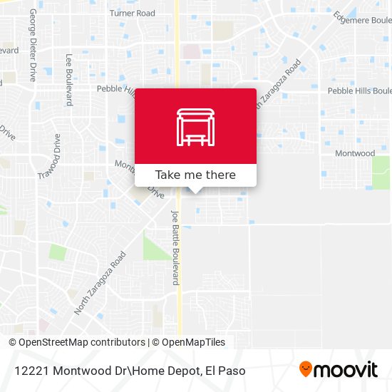 12221 Montwood Dr\Home Depot map