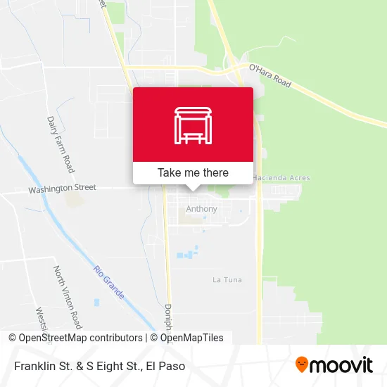 Franklin St. & S Eight St. map