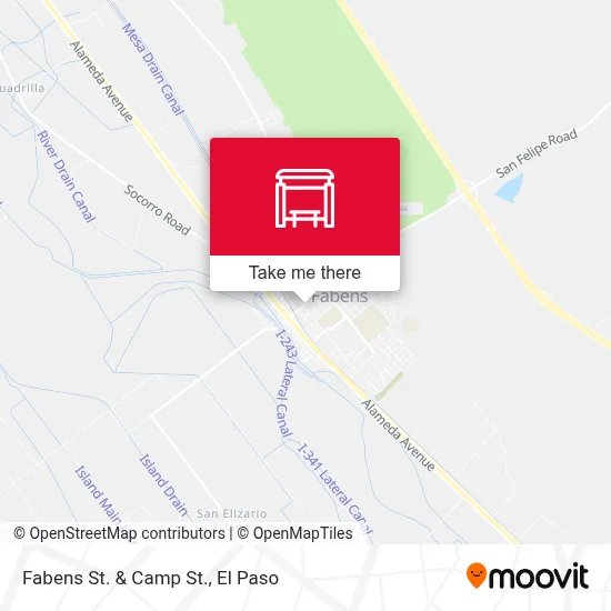 Fabens St. & Camp St. map